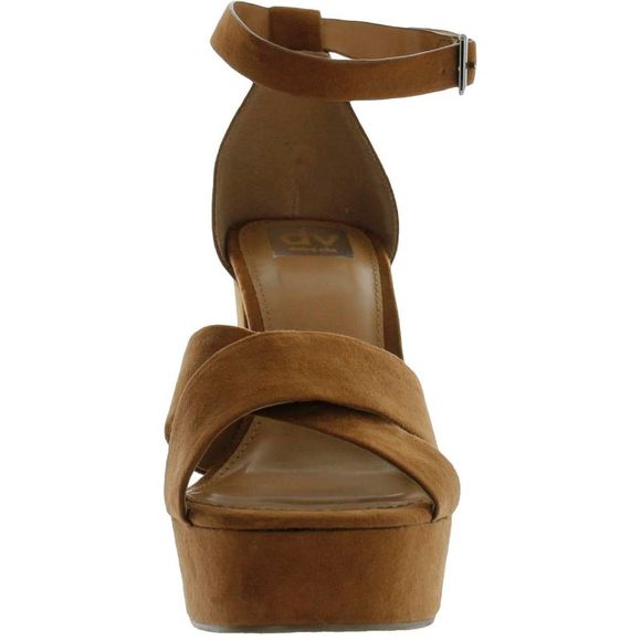 DV By Dolce Vita Womens Ferris Brown Open Toe Platform Sandals Shoes - Picture 3 of 4